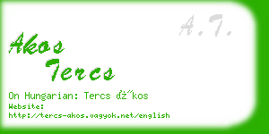 akos tercs business card